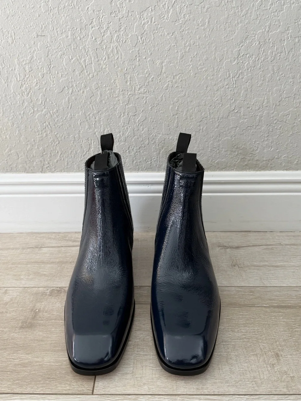 Tom Ford Navy Chelsea Ankle Boots Hailey midnight blue men 11.5 new